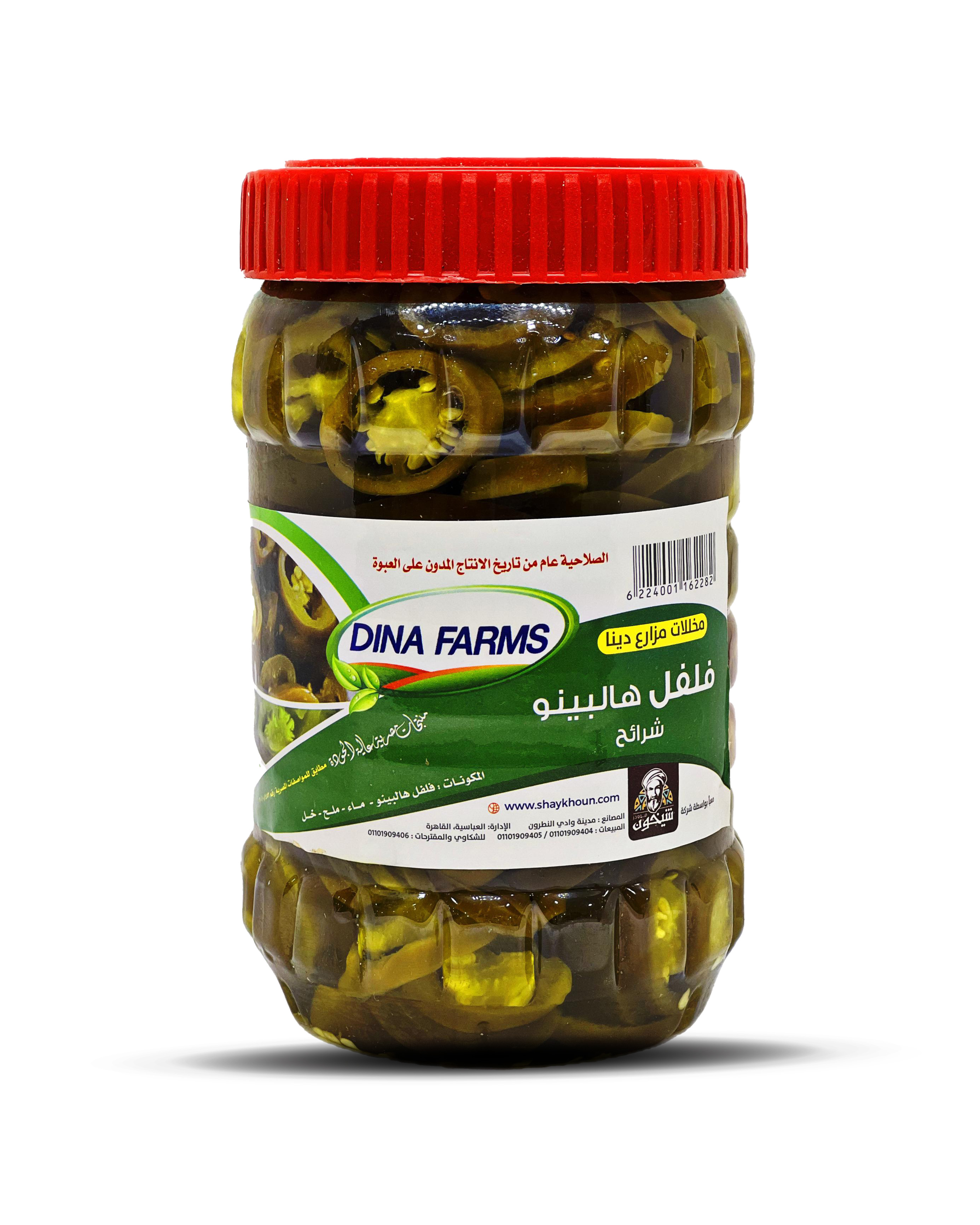 Dina Foods Sliced Jalapeños (1kg)